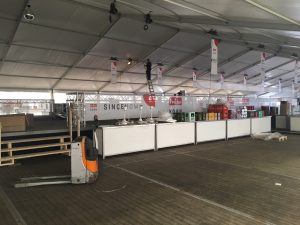 Fricke Party Zelt-Aufbau